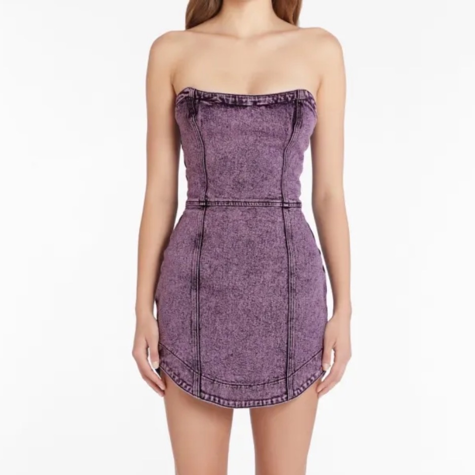 Amanda Uprichard Joss Denim Dress $255 Nwt Sz Medium